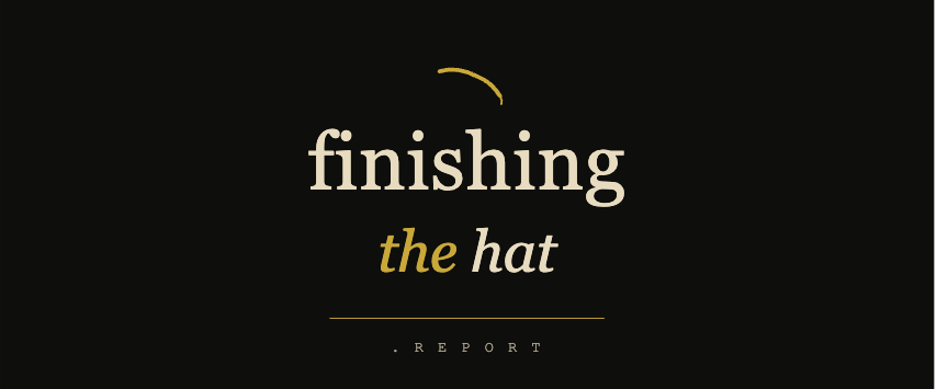 finishing the hat .report